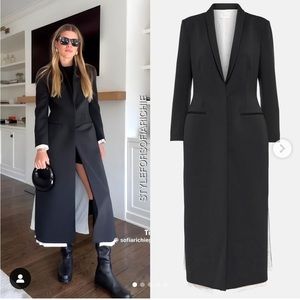 One of a kind, custom made white silk lined blazer trench